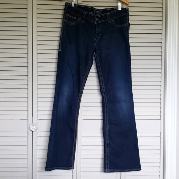Silver Suki Surplus Bootcut Jeans, Blue, W34/L34